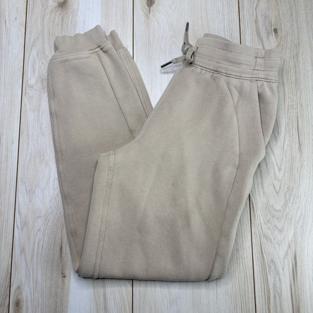 Lululemon Women Scuba High-Rise Joggers Beige Size 2 Drawstring Stretch Pants